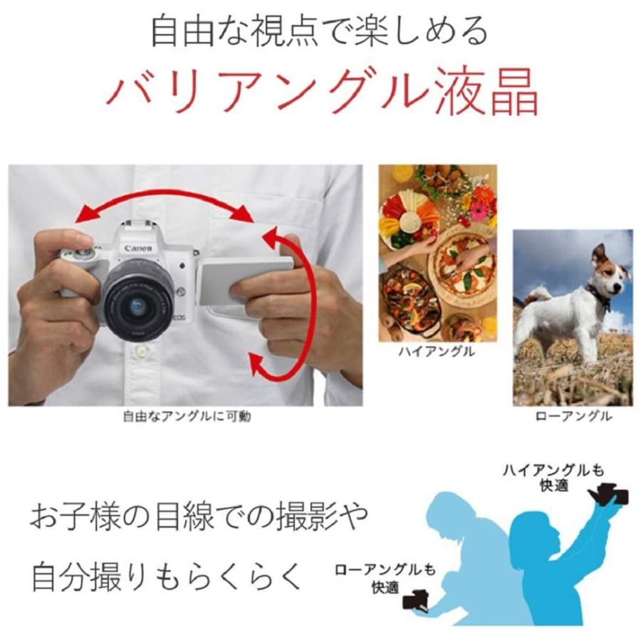 EOS Kiss Canon ミラーレス一眼カメラ M ダブルズームキット ホワイト