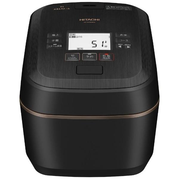 日立（HITACHI） 炊飯器 圧力＆スチーム ふっくら御膳 漆黒 RZ-W100EM
