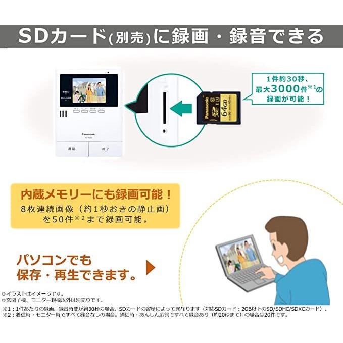 Panasonic（パナソニック） テレビドアホン 広角レンズ LEDライト搭載 
