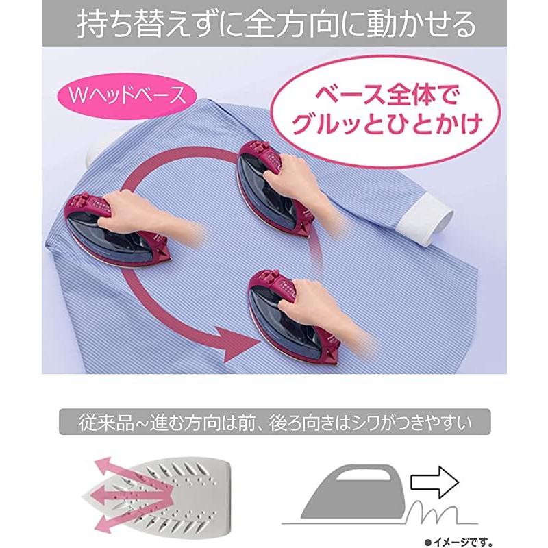 Panasonic（パナソニック） コードレススチームWヘッドアイロン ピンク
