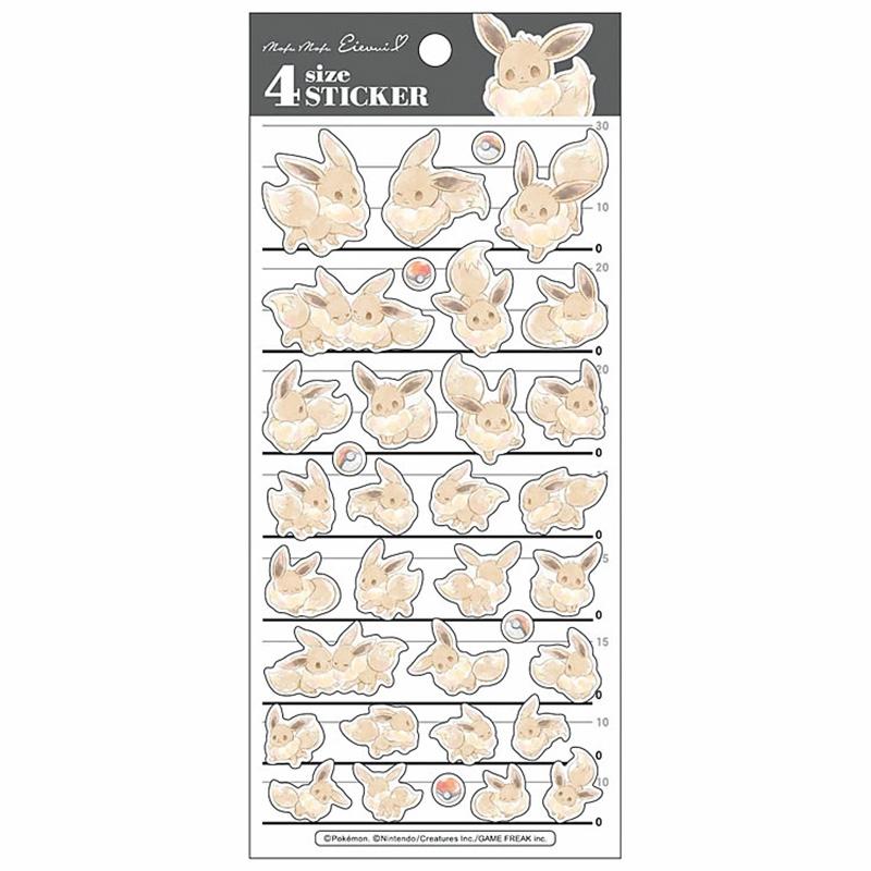 モフモフイーブイ　ノート 巾着 ステッカー シール　イーブイ ブイズ カミオジャパン ポケットモンスター ポケモン 4サイズステッカー
