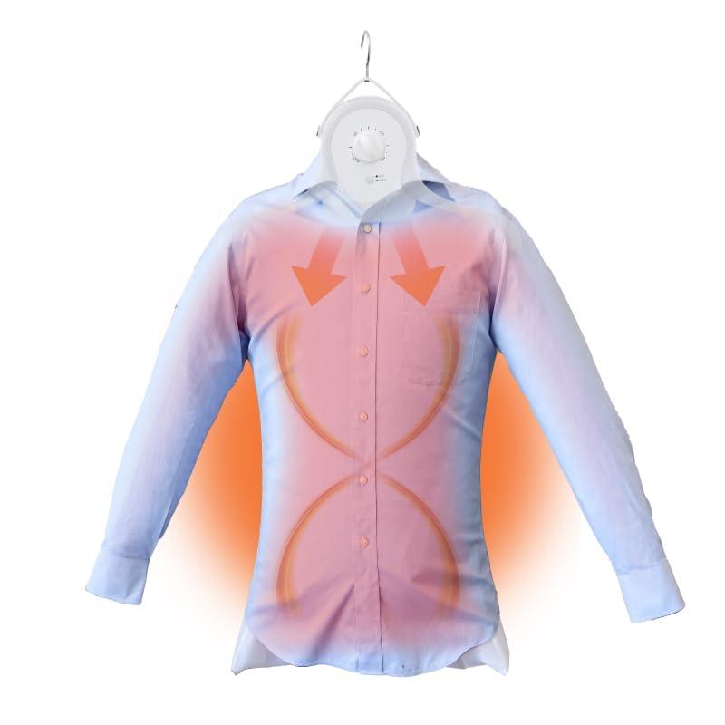 THANKO 衣類乾燥機 小型 ハンガー型 温風乾燥 シワを伸ばすハンガー型