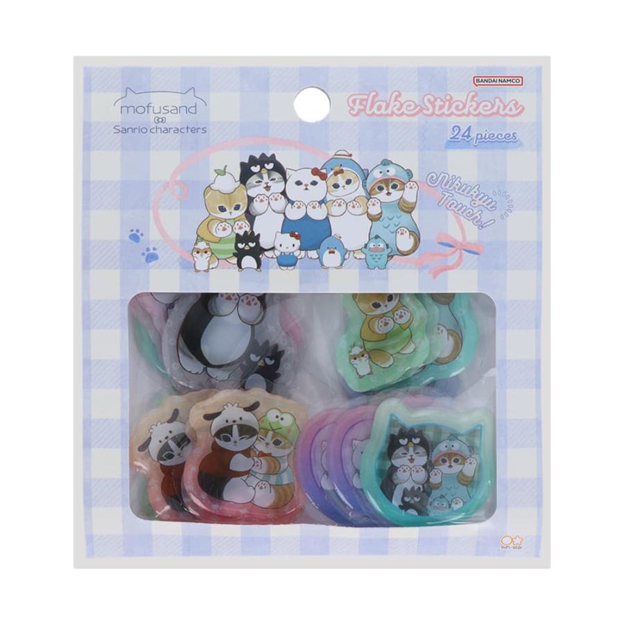 サンスター文具 mofusand×サンリオキャラクターズ ぷっくりシール 肉球