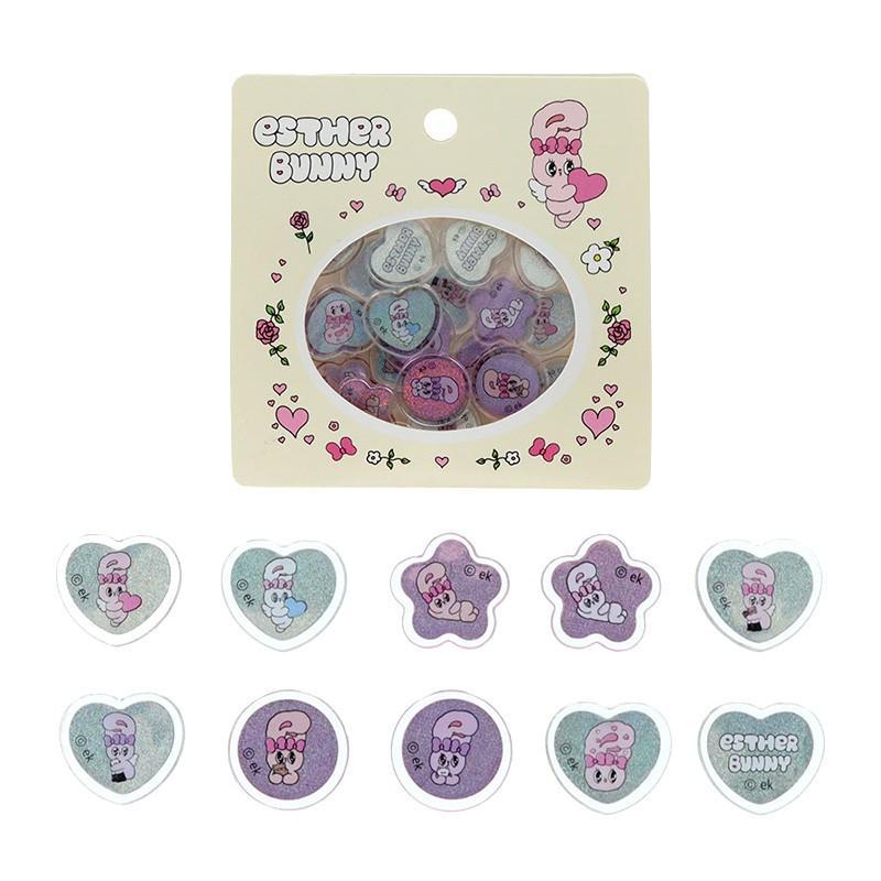 サンスター文具 エスターバニー おはじき風シール クリーム シール