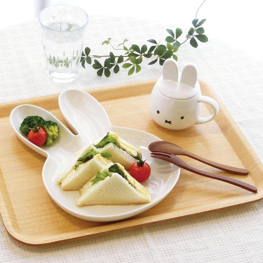 miffy ミッフィー ホワイト ダイカットプレート Lサイズ ディックブルーナ うさぎ  お皿 かわいい 食器 プレゼント お祝い ギフト 金正陶器