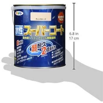 アサヒペン ペンキ 水性スーパーコート 水性多用途 ティントローズ 1.6L｜bakuyasuearth｜06