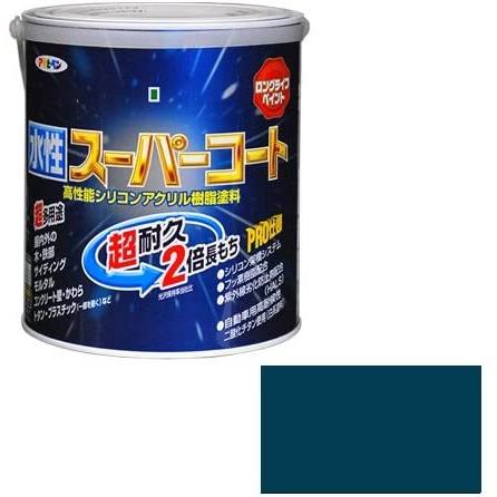 アサヒペン ペンキ 水性スーパーコート 水性多用途 オーシャンブルー 1.6L｜bakuyasuearth｜03