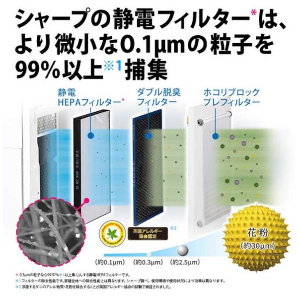 SHARP（シャープ） 加湿空気清浄機 ホワイト系 KI-RX75-W 適用畳数：34