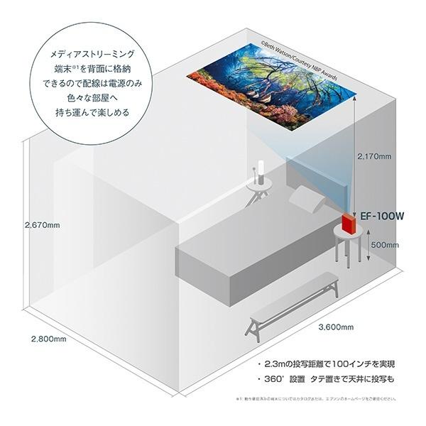エプソン（EPSON） ホームプロジェクター EF-100B ブラック : World