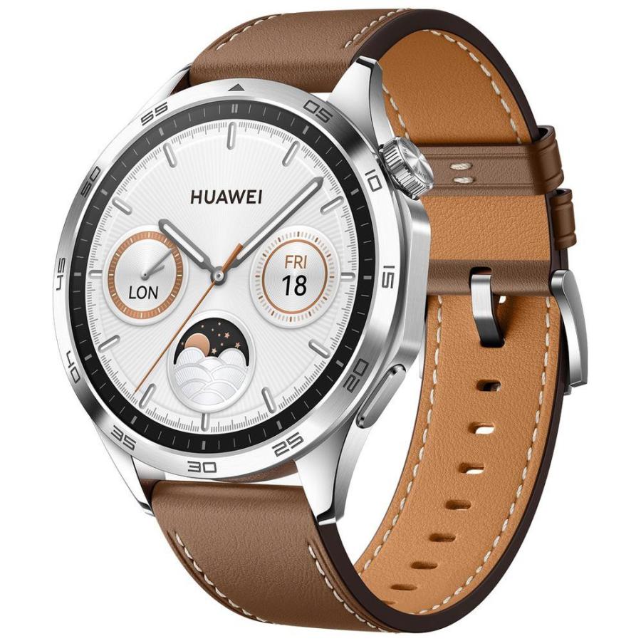 【美品】HUAWEI WATCH GT 4 ブラウン レザー 46mm 本体 HUAWEI WATCH ファーウェイ スマートウォッチ GT4 46mm ブラウン