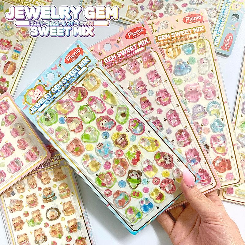 ぷっくり ドロップシール ジュエリージェム シール スイートミックス