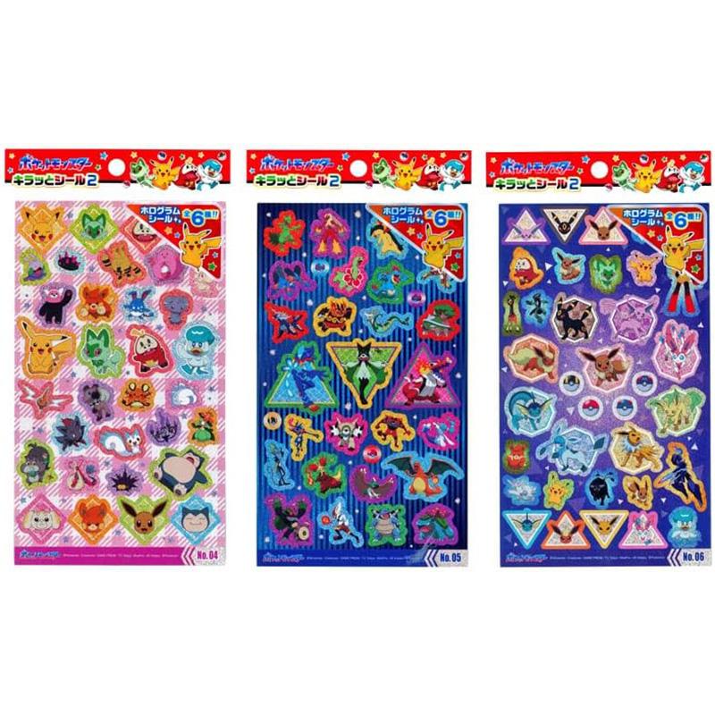 Pokemon ポケットモンスター キラッとシール ホログラム 6柄 各2