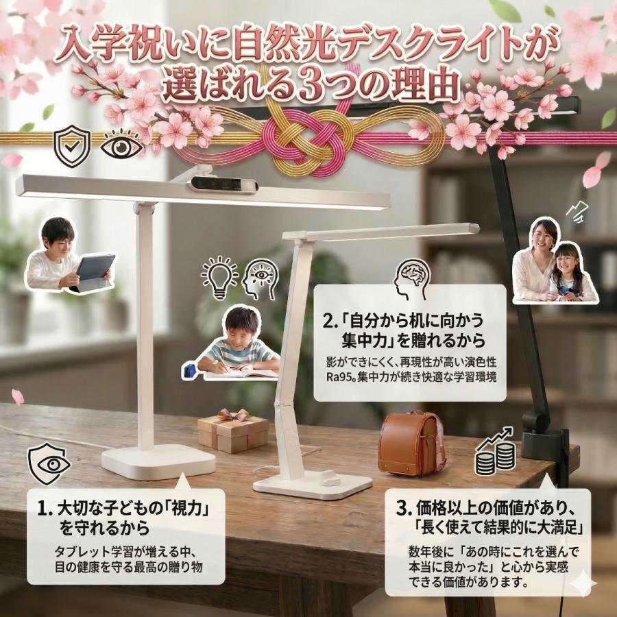 93-ヒーリングライト研究所　デスクライト　ホワイト ヒーリングライト研究所 『照明士推奨/2年保証』デスクライト led