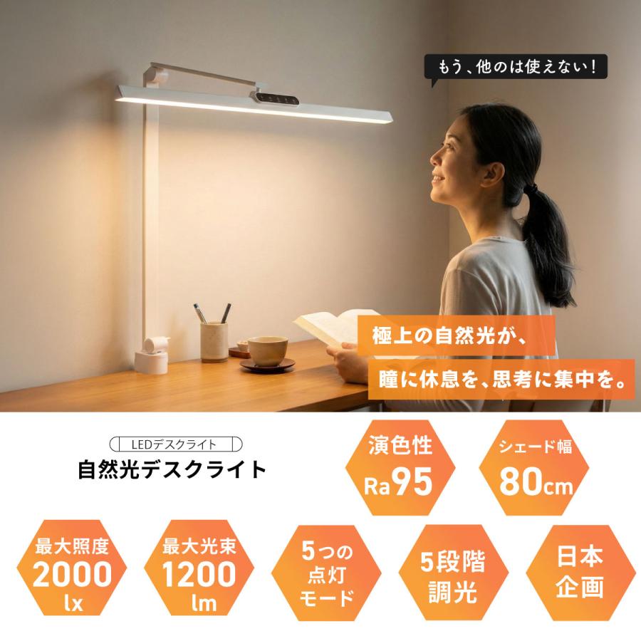 93-ヒーリングライト研究所　デスクライト　ホワイト ヒーリングライト研究所 『2/5は最大P16%』『照明士推奨/1年保証