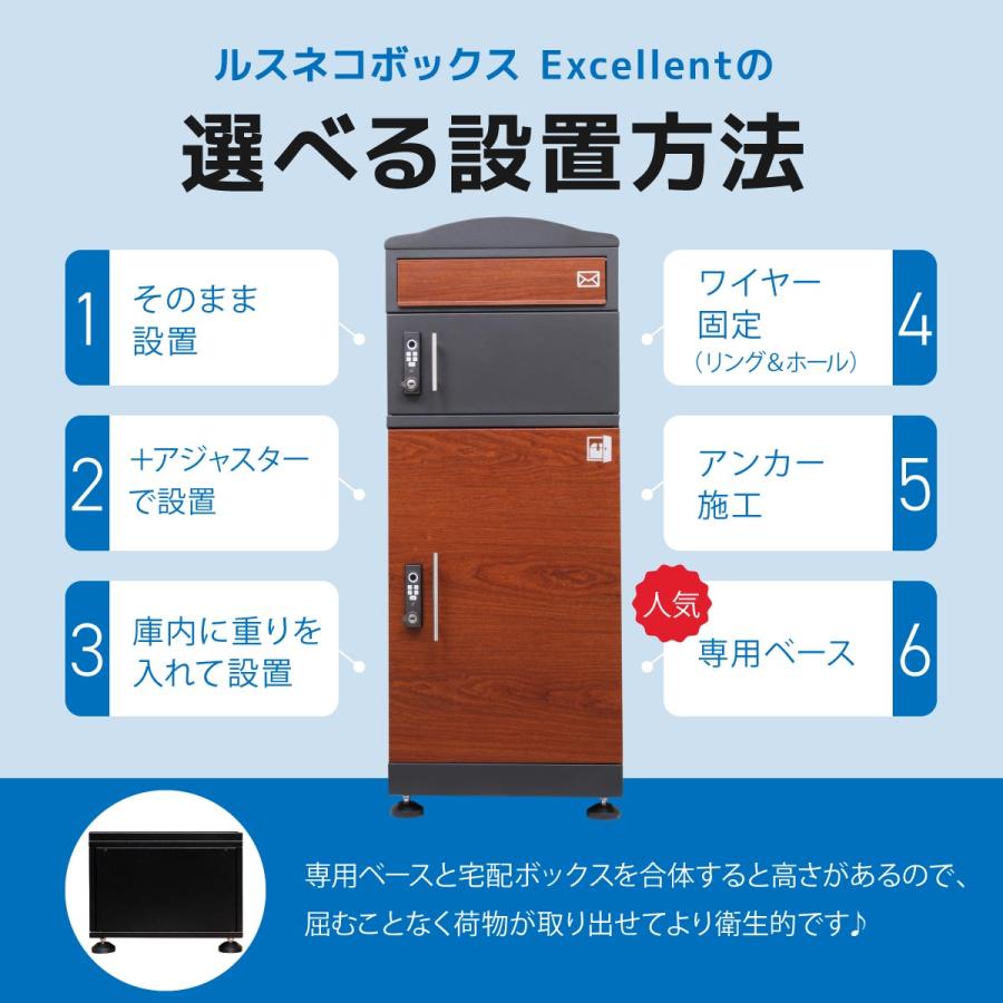 ルスネコボックス 宅配ボックス 戸建 大型 防水 屋外 ポスト 一体型 大