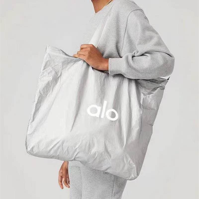 Alo Yoga (訳あり）Alo Yoga アロヨガ バッグ トート シルバー 銀色