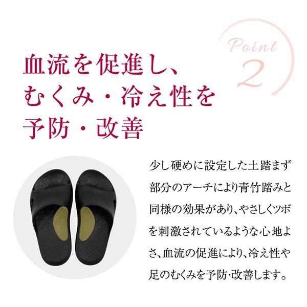 ハビッツ ビーメイクサンダル リカバリーサンダル ブラック 美脚 健康サンダル 室内 habits B-MAKE SANDALS for women｜balance1japan｜16