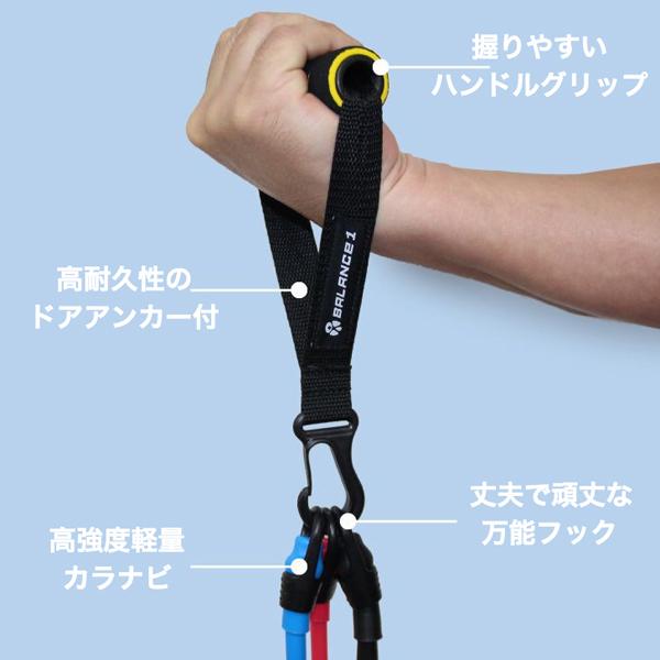 バランスワン Balance1 トレーニング ゴム チューブ 強度別 3本セット 収納ポーチ付 体幹トレーニング TPR 自宅で筋トレ |  | 04