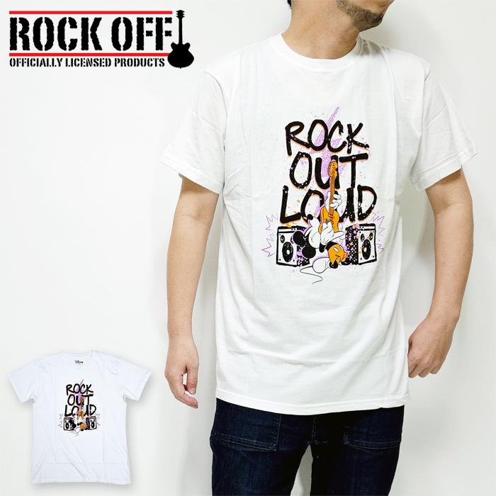 ROCK OFF ミッキー Tシャツ バンドTシャツ ロックT プリントT 