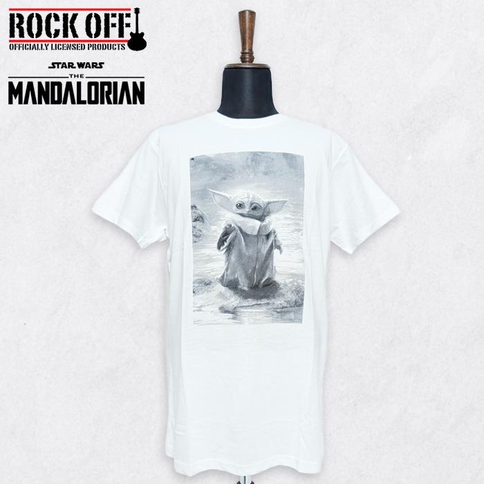 ROCK OFF STAR WARS マンダロリアン グローグー Tシャツ メンズ 半袖