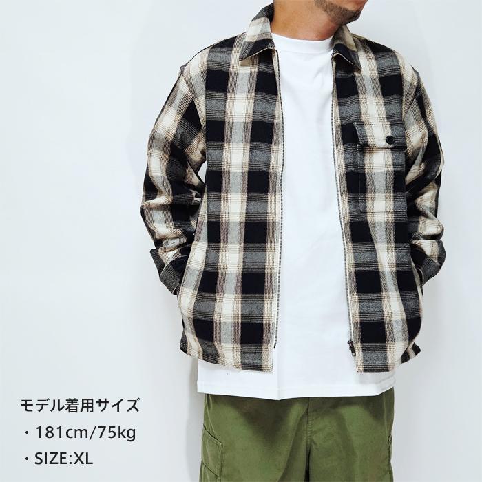 BIG MIKE（ビッグマイク） ネルシャツ メンズ ジップアップ シャツ