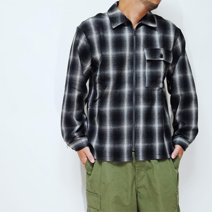 BIG MIKE（ビッグマイク） ネルシャツ メンズ ジップアップ シャツ