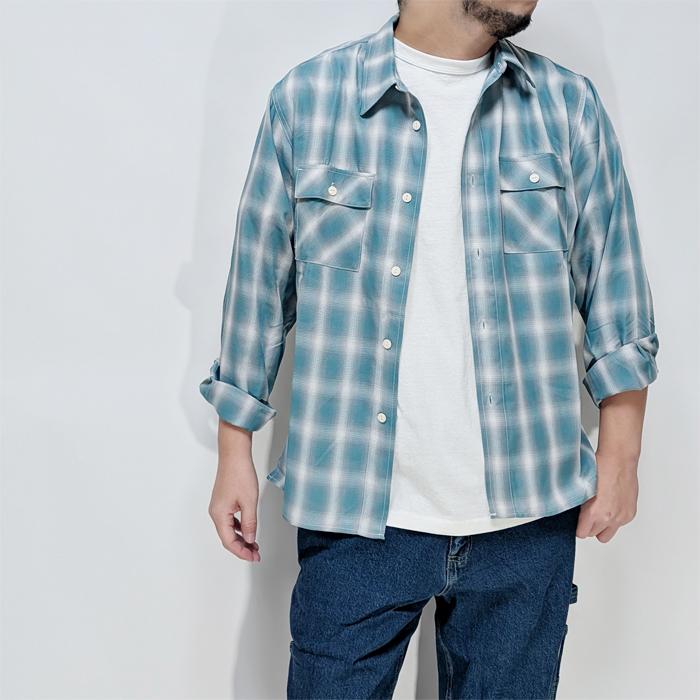 BIG MIKE（ビッグマイク） オンブレチェックシャツ メンズ チェック