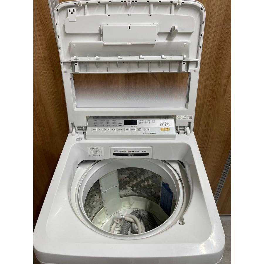 【中古】洗濯機 パナソニック NA-FA80H5-W 8.0kg 2017年製 中古 家電