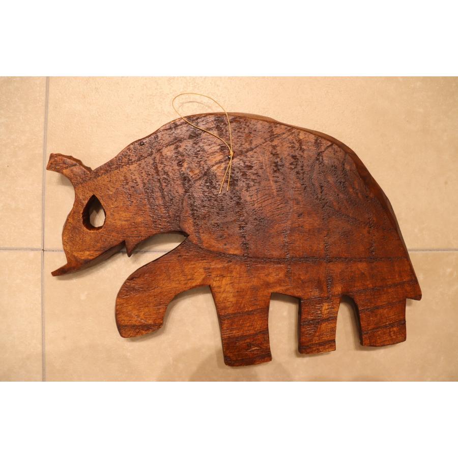 ゾウ 象 壁飾り プレート 木製 エスニック バリ島 バリ雑貨