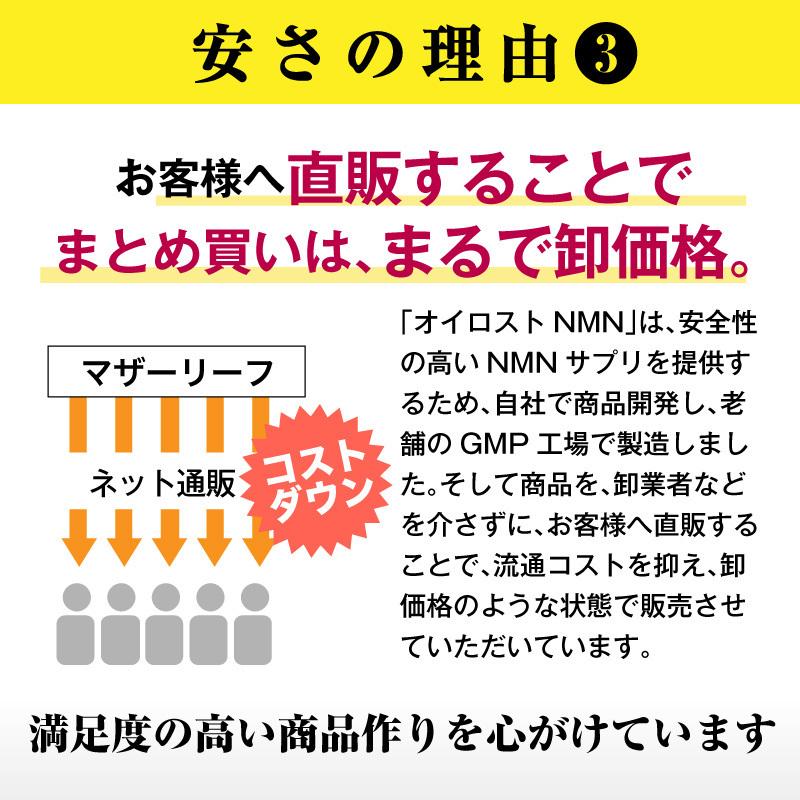 NMN 含有量保証(1粒に200mg以上保証）純度99％以上 オイロスト 