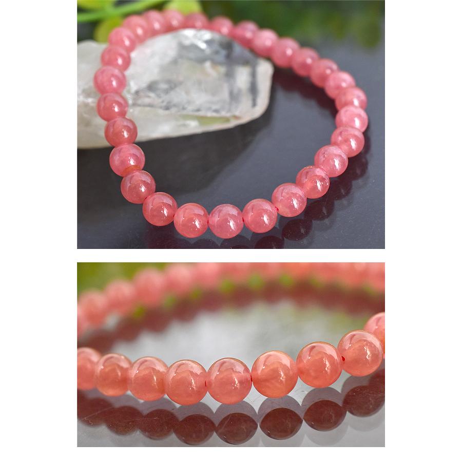 インカローズ ブレスレット 約6ミリ 15.5センチ インカローズブレスレット 6ミリ 7A 内周約15.5センチ インカローズ