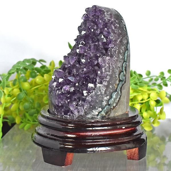 アメジスト 原石 最高級 台座付き 天然石 紫水晶 パワーストーン 浄化