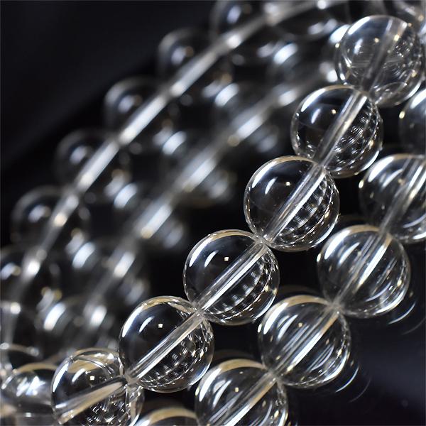 水晶 12ミリ 内周約17センチ ブレスレット クォーツ 4月誕生石 浄化