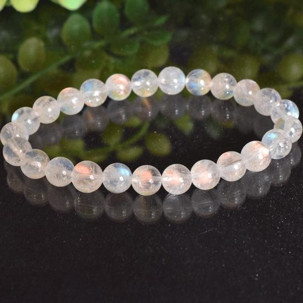 マダガスカル産レインボームーンストーン 7.9ミリ 内周約16センチ 7A