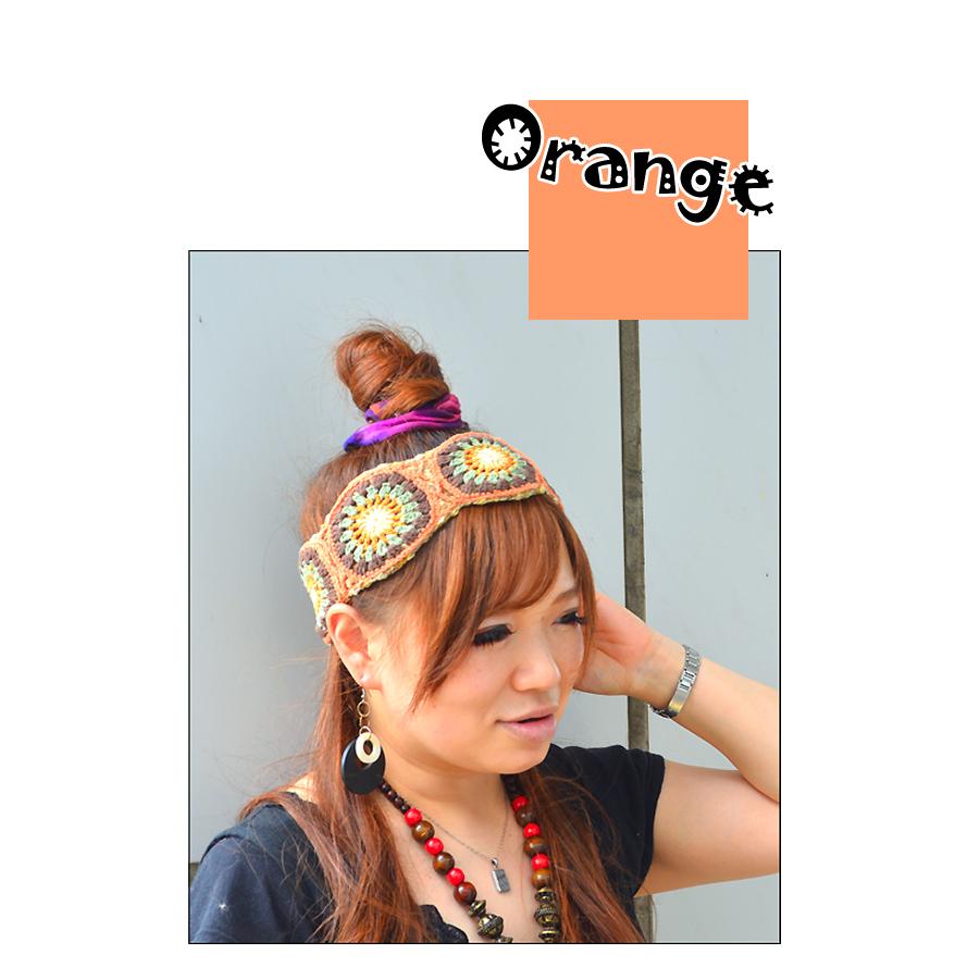 クロシェヘアバンド ヘアバンド ターバン ヘアアクセサリー ネパール