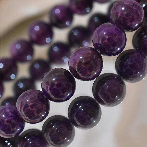 50％OFF】【50％OFF】最上級 スギライト ブレスレット 内径17.5cm 10mm