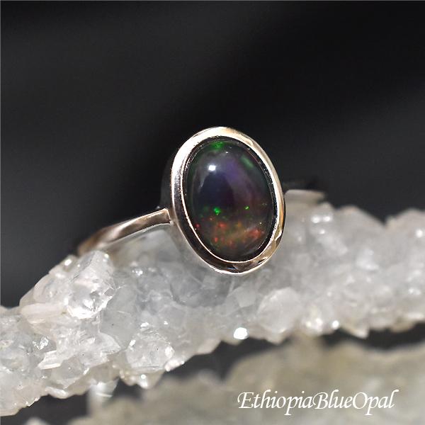 2937円 完売 エチオピアブルーオパール 13号 リング 指輪 ブルーオパール オパール ジュエリー