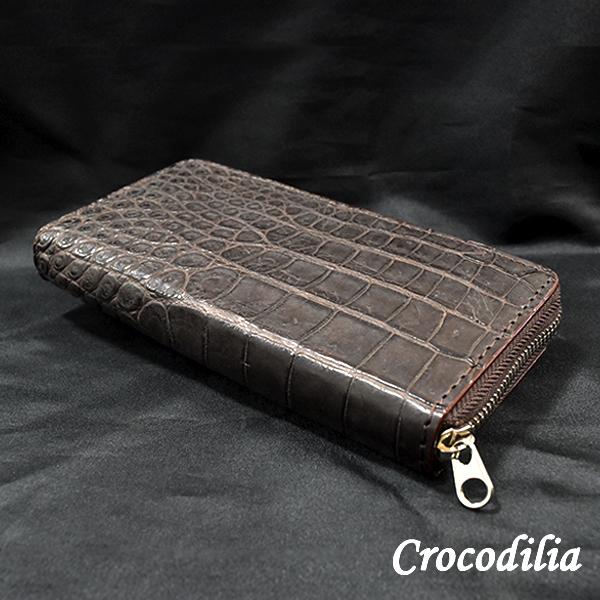 ワニ ラウンドファスナー 長財布 ワニ革 財布 クロコダイル 革財布 革  