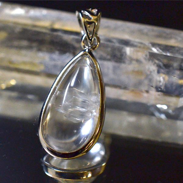 クォーツインクォーツ ペンダントトップ クォーツ 水晶 アクセサリー 
