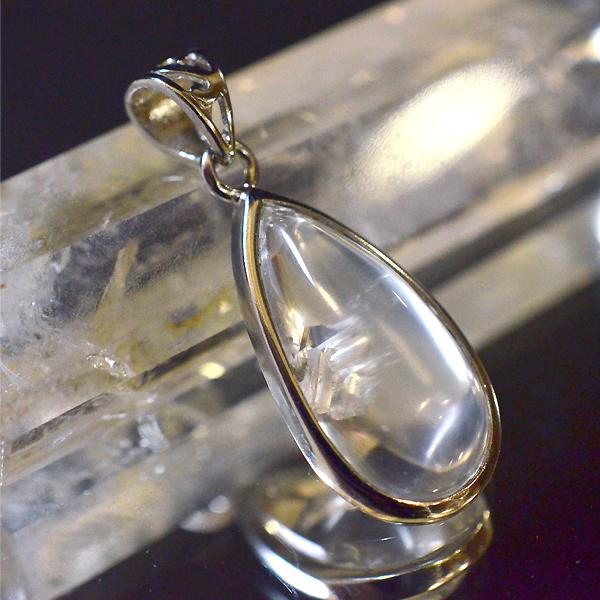 クォーツインクォーツ ペンダントトップ クォーツ 水晶 アクセサリー