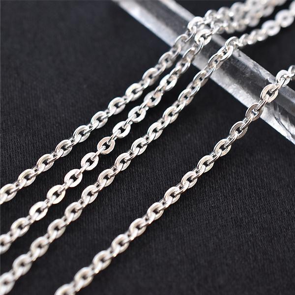 ネックレスチェーン 60センチ シルバー925 あずき チェーン チェーン 