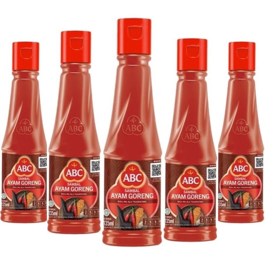 ABC エービーシー SAMBAL サンバル チリソース ボトルタイプ 130ml × 5