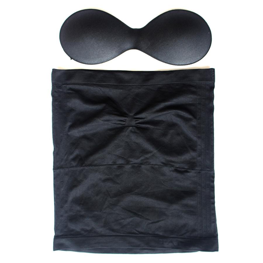 シルエットが美しい ベアトップ カップ付きインナー チューブ