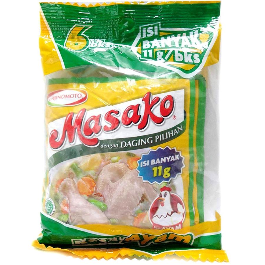 Masako マサコ インドネシア万能調味料 アジアン バリ 料理 スパイス 使い切りタイプ６袋入 海外直送品 中華、エスニック調味料 