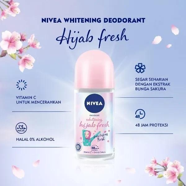 NIVEA（ニベア） 女性用デオドラント ロールオン Whitening Hijab