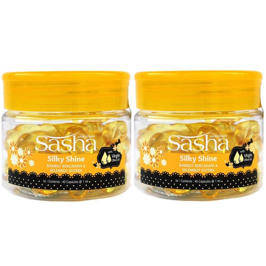 Sasha サシャ ヘアビタミン ellips ヘアオイルの姉妹品 40粒入ボトル × 2個セット 海外直送品