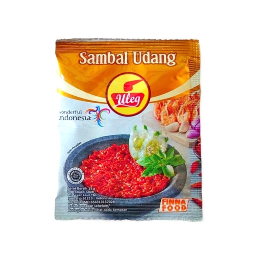 Uleg ウレグ Sambal Udang サンバル ウダン パウチ小袋 使い切りタイプ