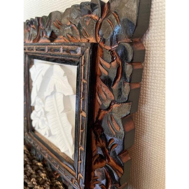 木彫ストーンレリーフ プルメリア ハワイアン レリーフ,壁掛け