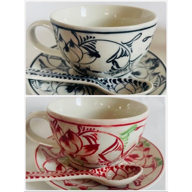 ティーカップセット バッチャン焼き アジアン おしゃれ ベトナム 店舗