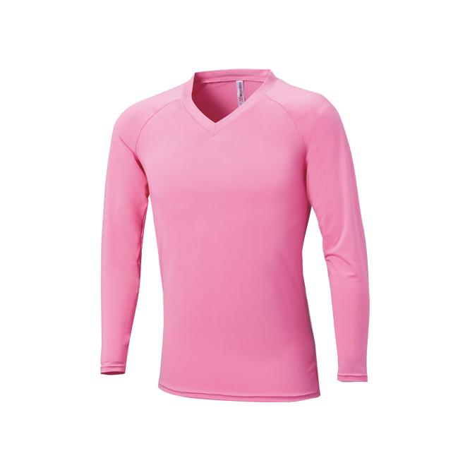 カラーインナーシャツ 長袖 Vネック メンズ レディース 男女兼用